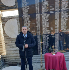 16 January 2020 The Chairman of the Committee on the Diaspora and Serbs in the Region at the commemoration of sufferings of Serbs in Skelani (Municipality of Srebrenica)